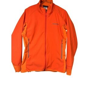 Patagonia Adze Hybrid Jacket Womens Small Orange Polartec Windbloc Softshell